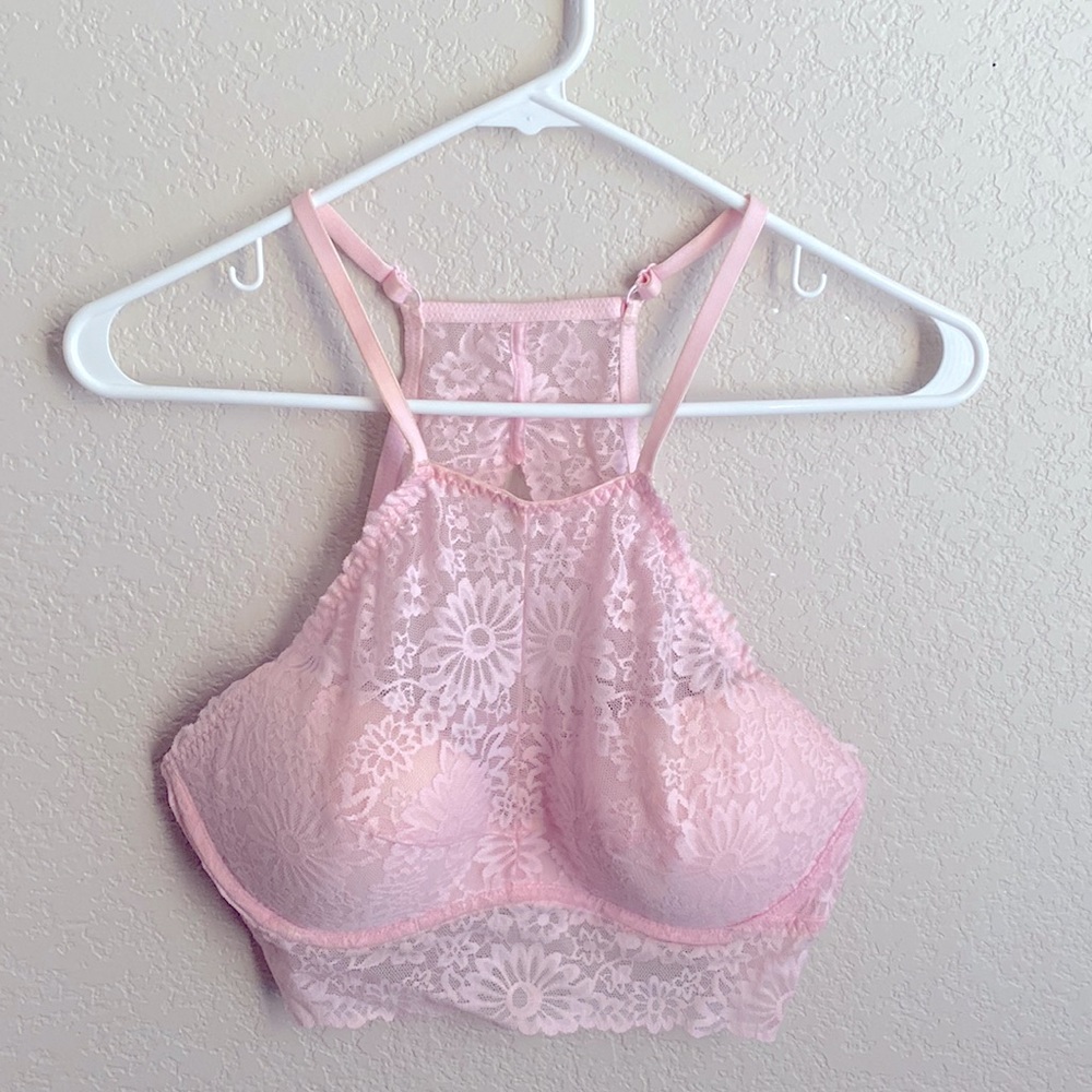 PINK Laced and Padded Bralette!